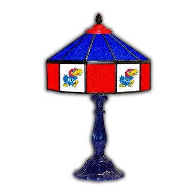 University of Kansas21-inch Glass Table Lamp