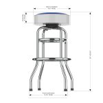 University of Kentucky Chrome Bar Stool 16 University of Kentucky Chrome Bar Stool