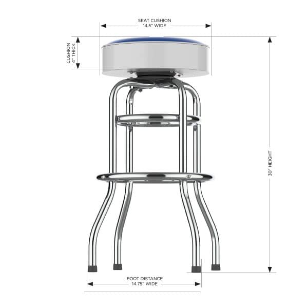 University of Kentucky Chrome Bar Stool 7
