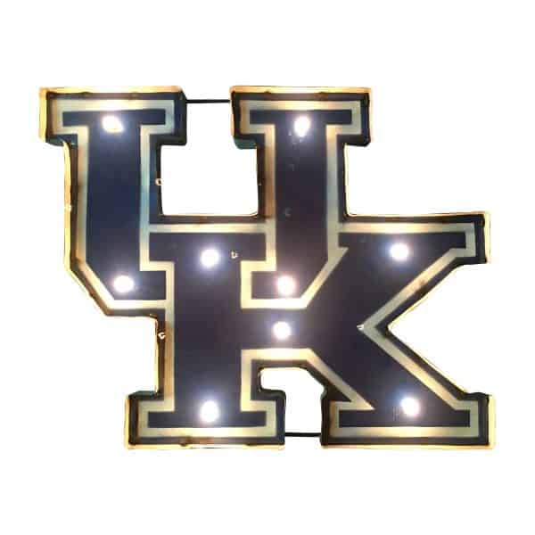 University of Kentucky Lighted Recycled Metal Sign 1