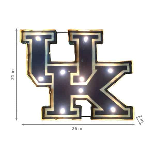 University of Kentucky Lighted Recycled Metal Sign 2