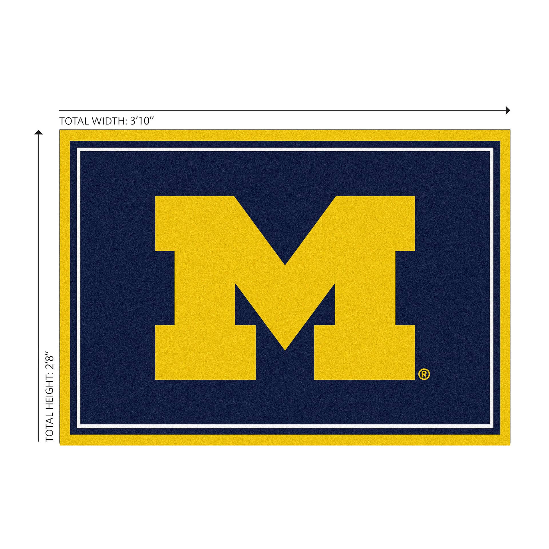 University of Michigan 3x4 Area Rug 2 University of Michigan 3x4 Area Rug - Image 2