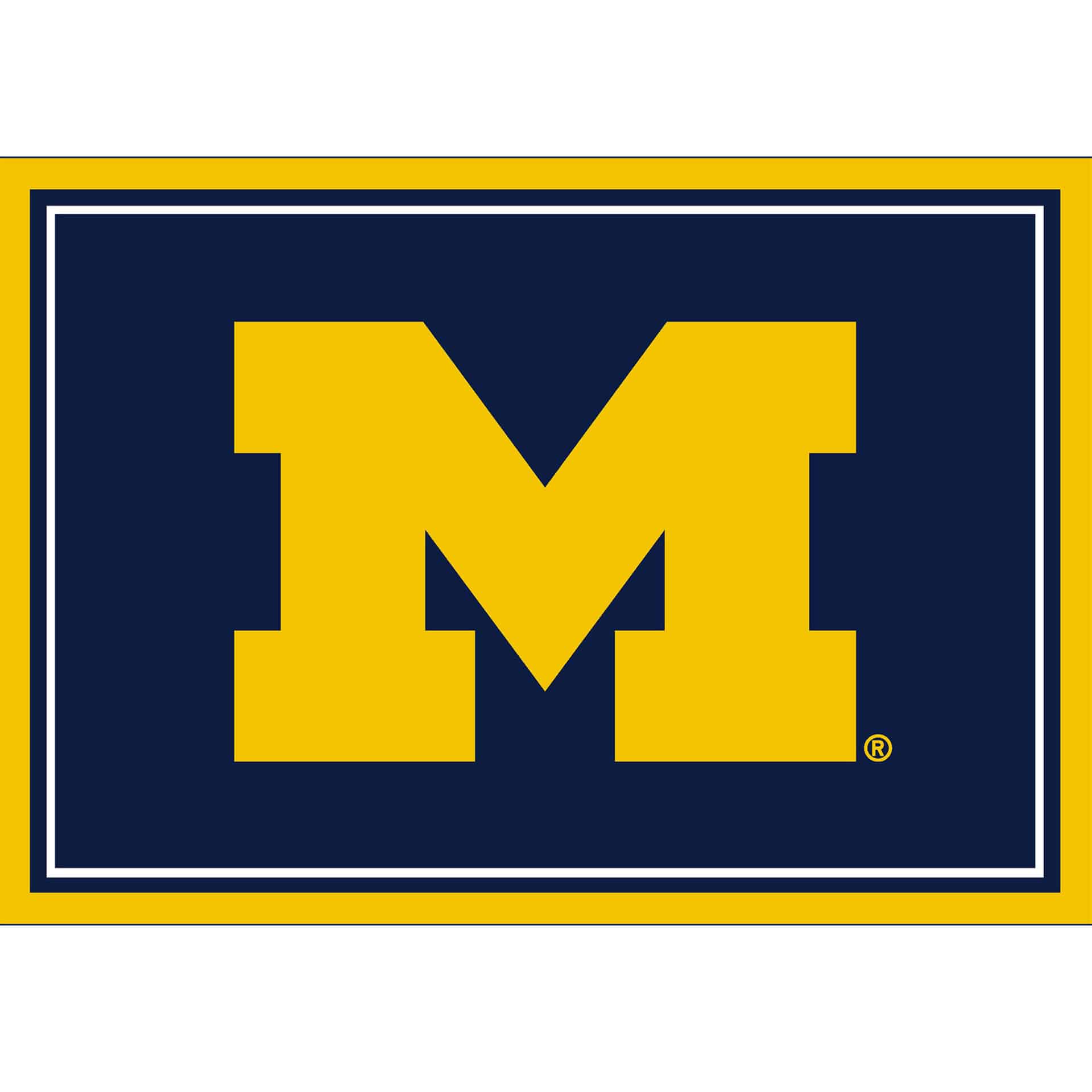 University of Michigan 3x4 Area Rug 1 University of Michigan 3x4 Area Rug