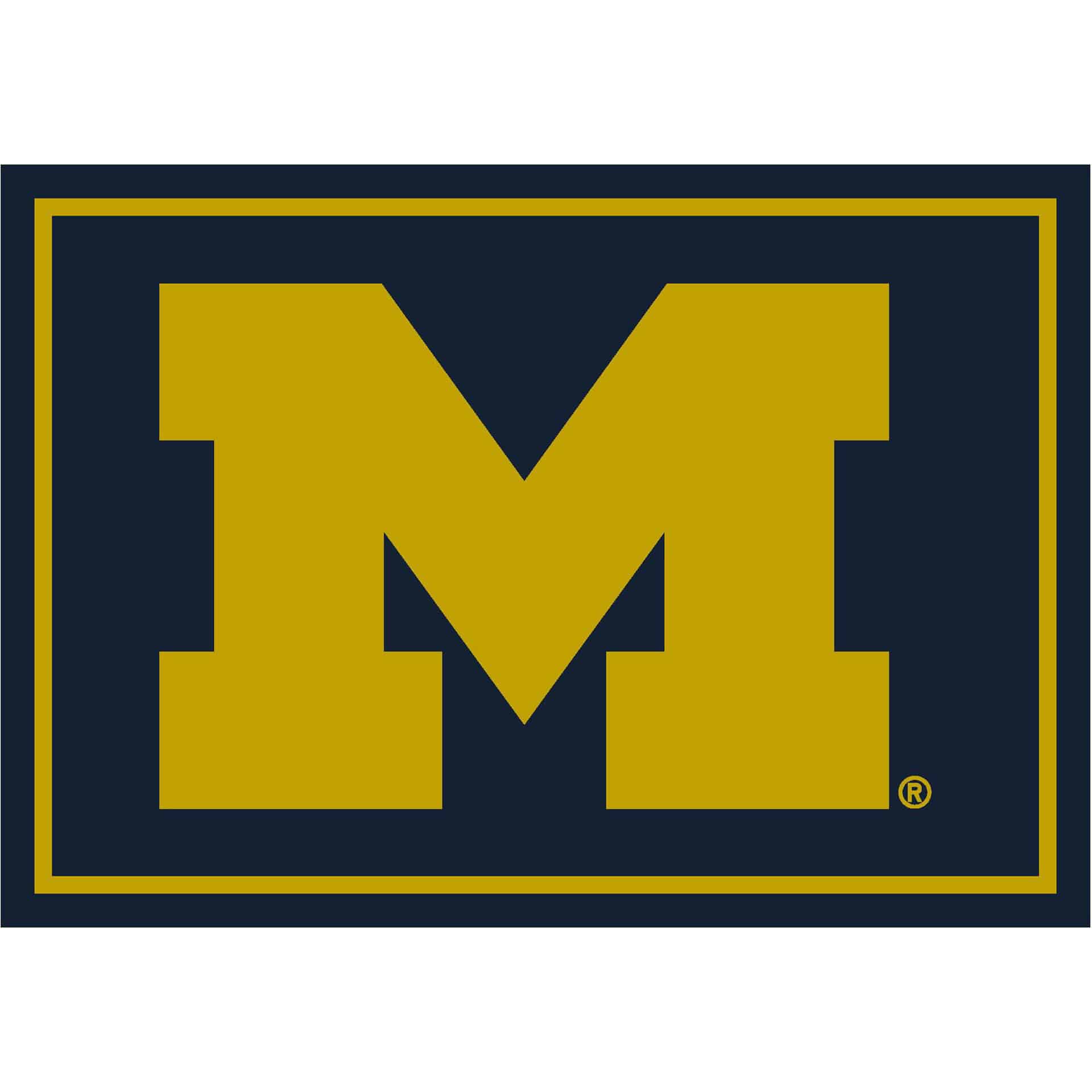University of Michigan 4x6 Spirit Rug 1 University of Michigan 4x6 Spirit Rug
