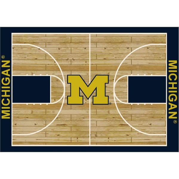 University of Michigan 6x8 Courtside Rug 1