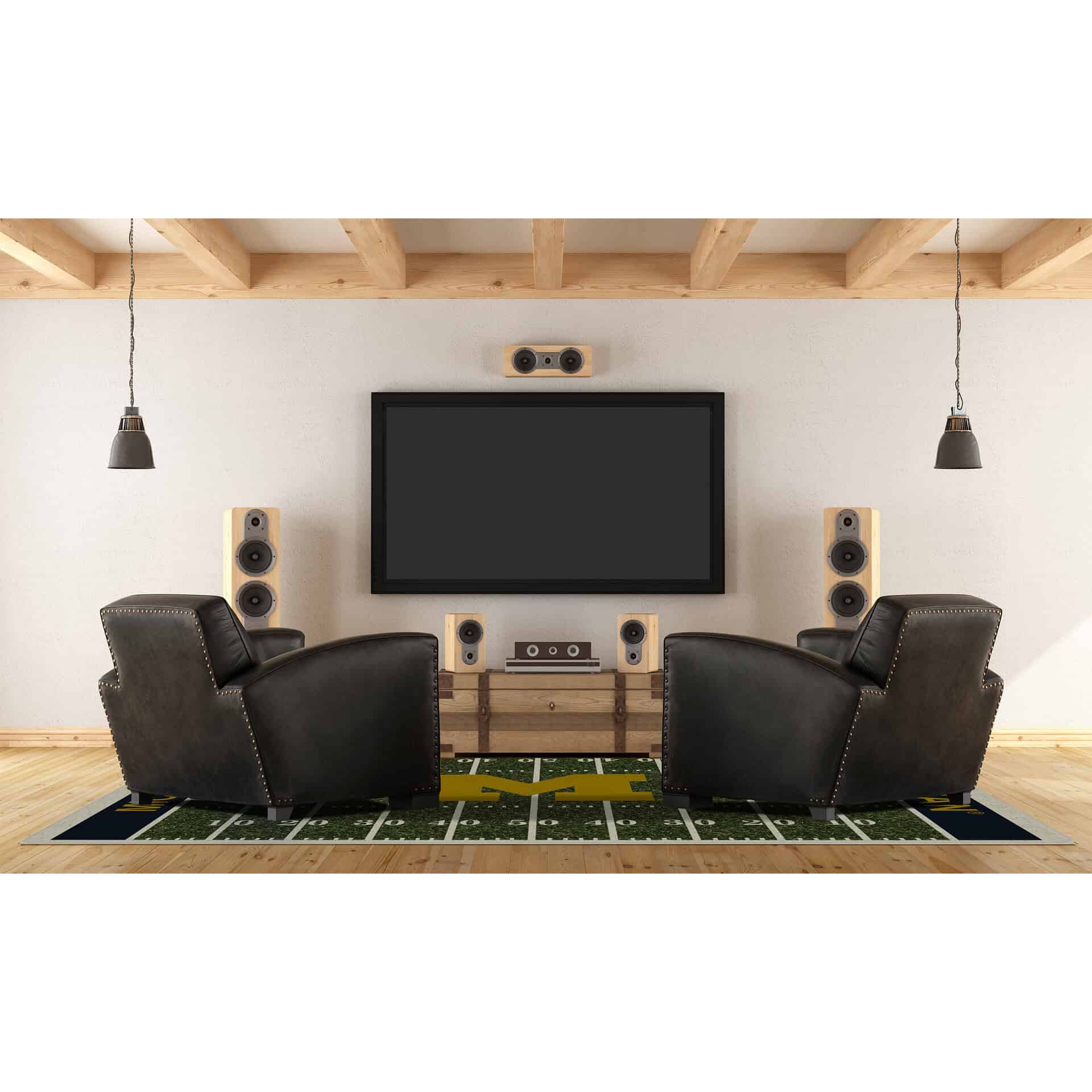 University of Michigan 6x8 Homefield Rug 2 University of Michigan 6x8 Homefield Rug - Image 2