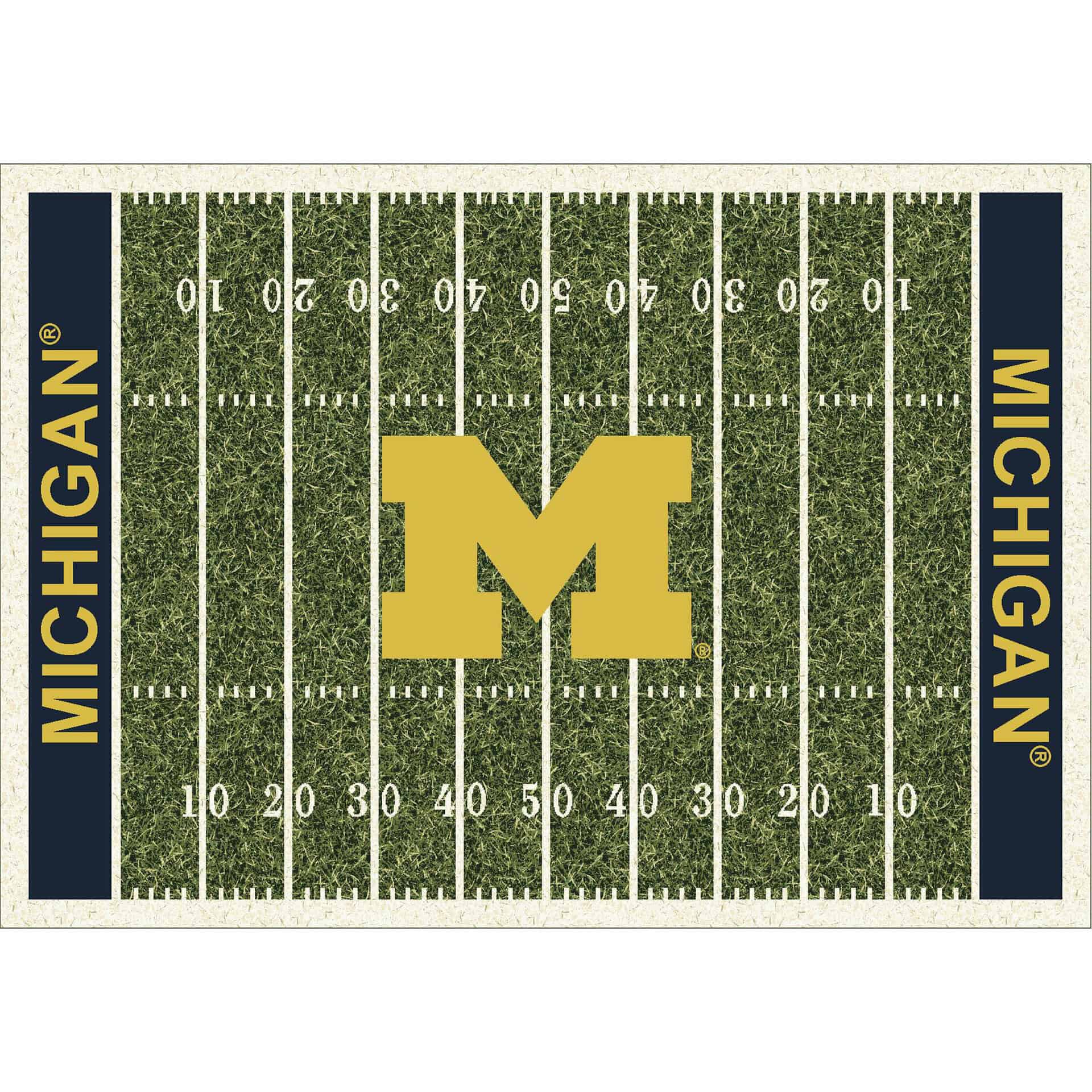 University of Michigan 6x8 Homefield Rug 1 University of Michigan 6x8 Homefield Rug