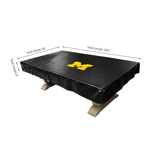 University of Michigan 8 Deluxe Pool Table Cover