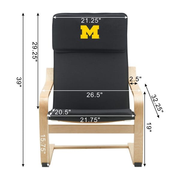 University of Michigan Bentwood Adult Chair 3