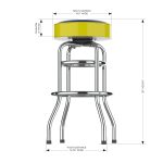 University of Michigan Chrome Bar Stool 9 University of Michigan Chrome Bar Stool