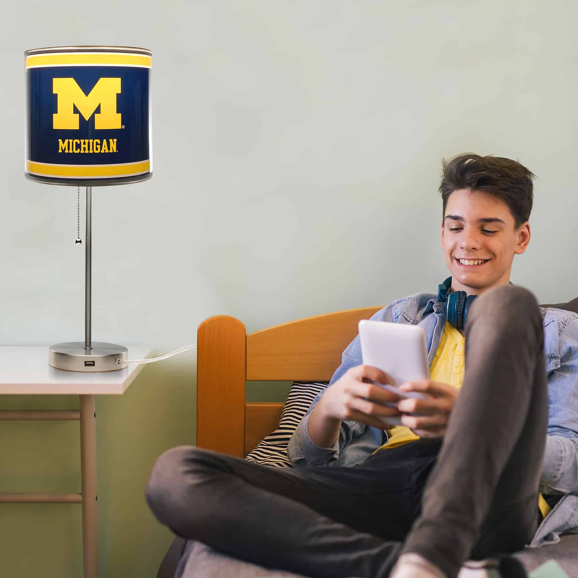 University of Michigan Chrome Lamp 5 University of Michigan Chrome Lamp - Image 5