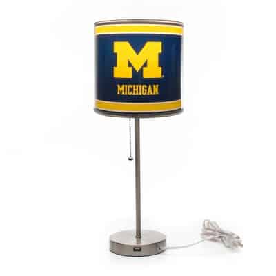 University of Michigan Chrome Lamp