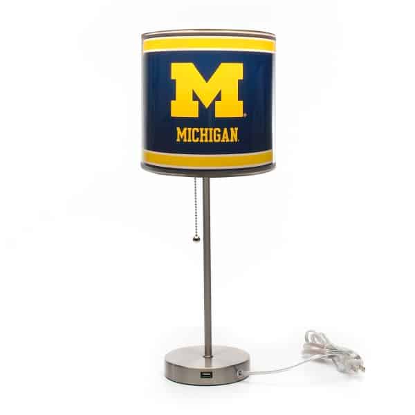 University of Michigan Chrome Lamp