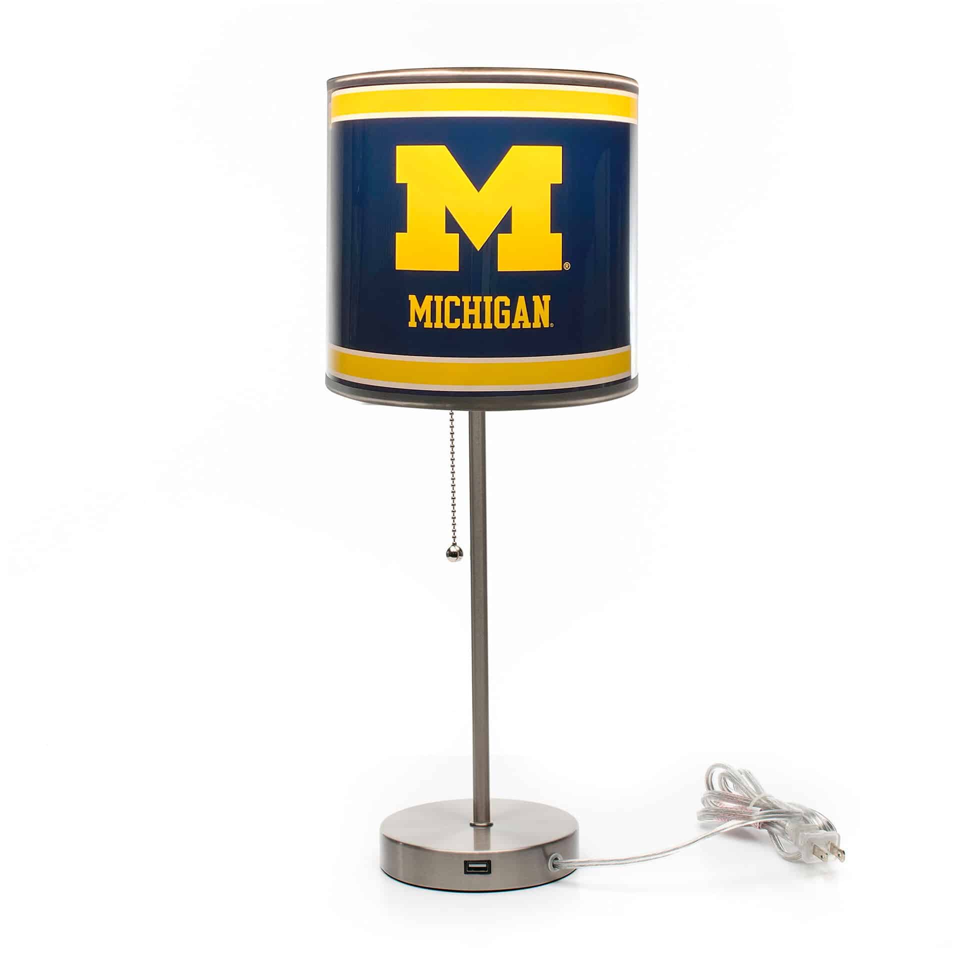 University of Michigan Chrome Lamp 1 University of Michigan Chrome Lamp
