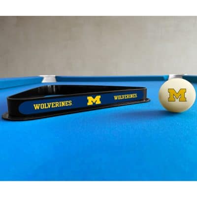 University of Michigan Cue Ball & Ball Rack