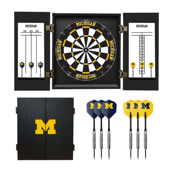 University of Michigan Fans Choice Dartboard Set