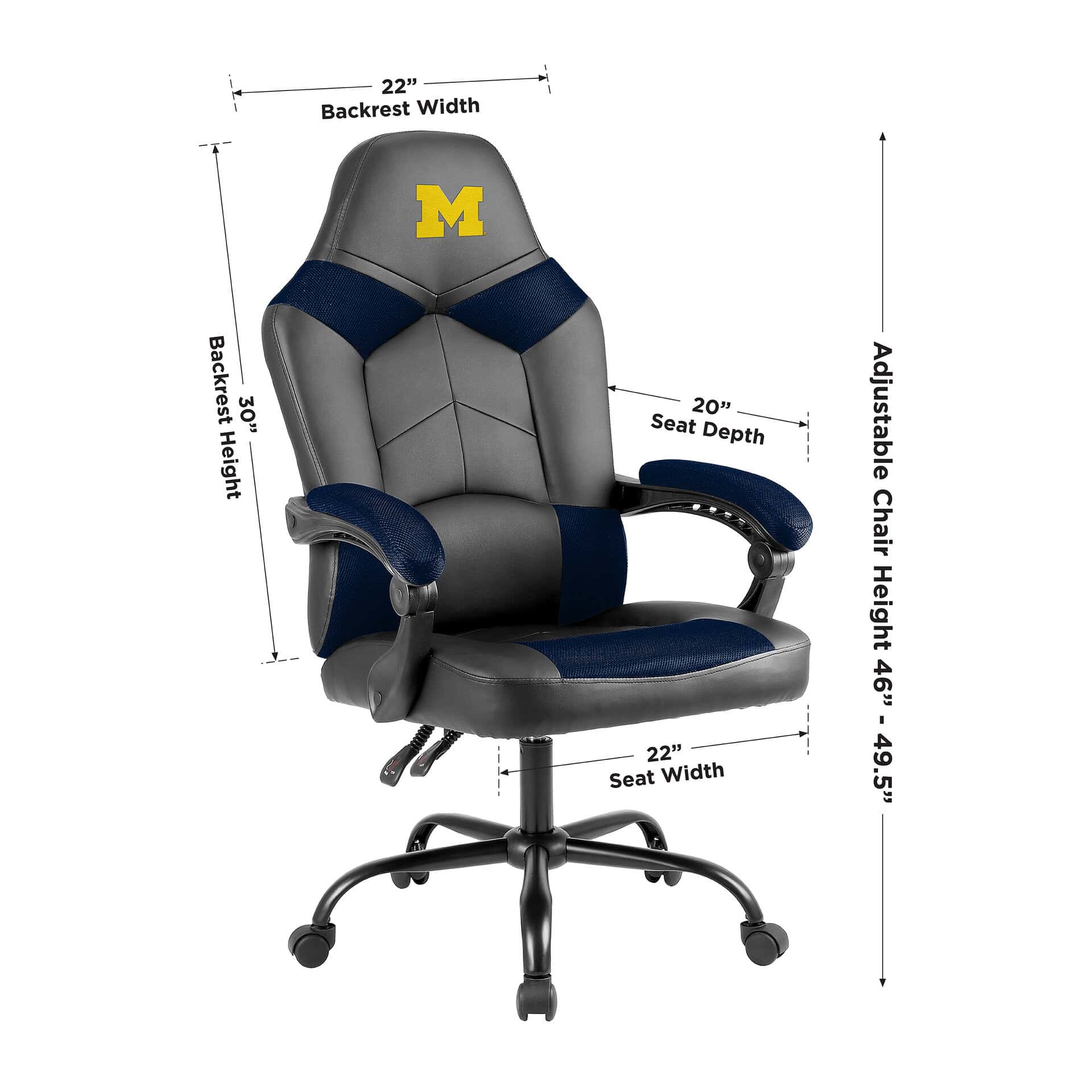 University of Michigan Oversized Office Chair 5 University of Michigan Oversized Office Chair - Image 5