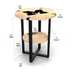 University of Michigan Side Table with Charger 7 University of Michigan Side Table with Charger