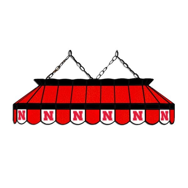 University of Nebraska 40 inch Glass Lamp