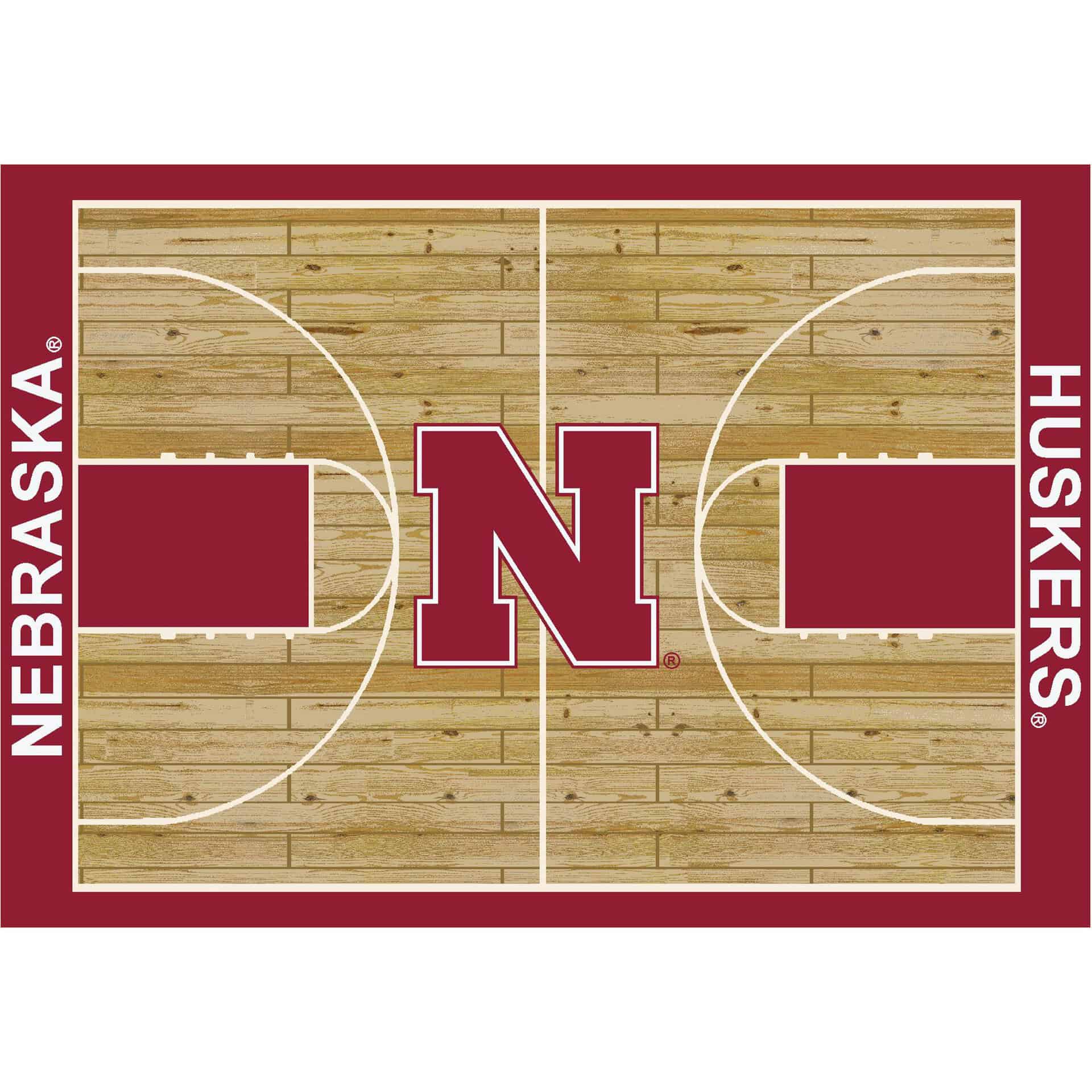 University of Nebraska 4x6 Courtside Rug 1 University of Nebraska 4x6 Courtside Rug