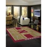 University of Nebraska 8x11 Courtside Rug 4 University of Nebraska 8x11 Courtside Rug