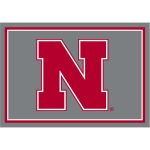 University of Nebraska 8x11 Spirit Rug 4 University of Nebraska 8x11 Spirit Rug