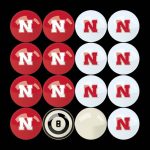 University of Nebraska Billiard Balls with Numbers 8 University of Nebraska Billiard Balls with Numbers