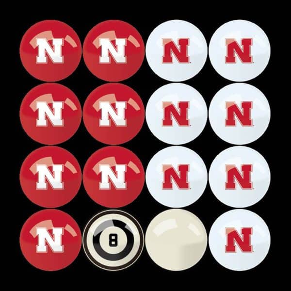 University of Nebraska Billiard Balls with Numbers 1