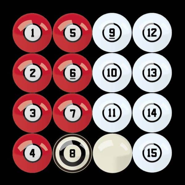 University of Nebraska Billiard Balls with Numbers 3