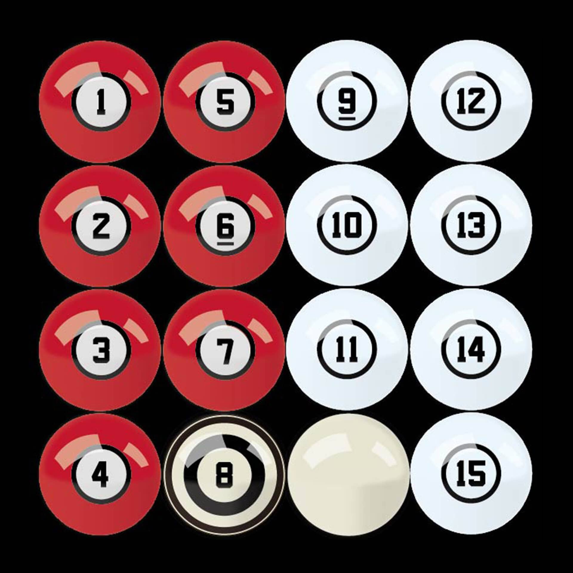University of Nebraska Billiard Balls with Numbers 4 University of Nebraska Billiard Balls with Numbers - Image 4