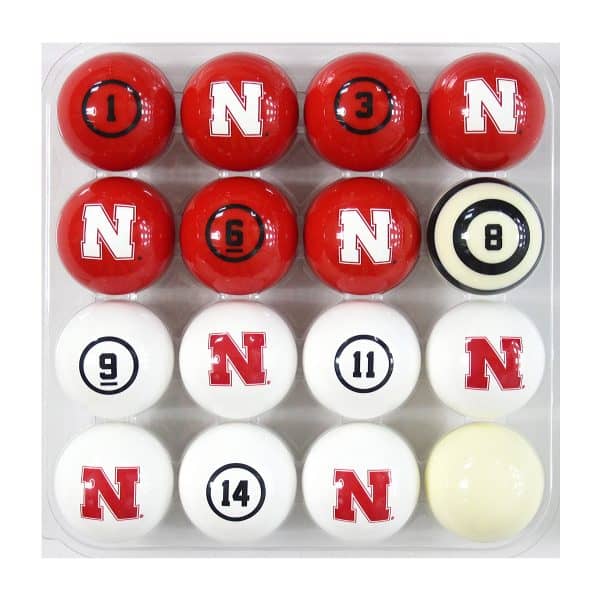 University of Nebraska Billiard Balls with Numbers 4
