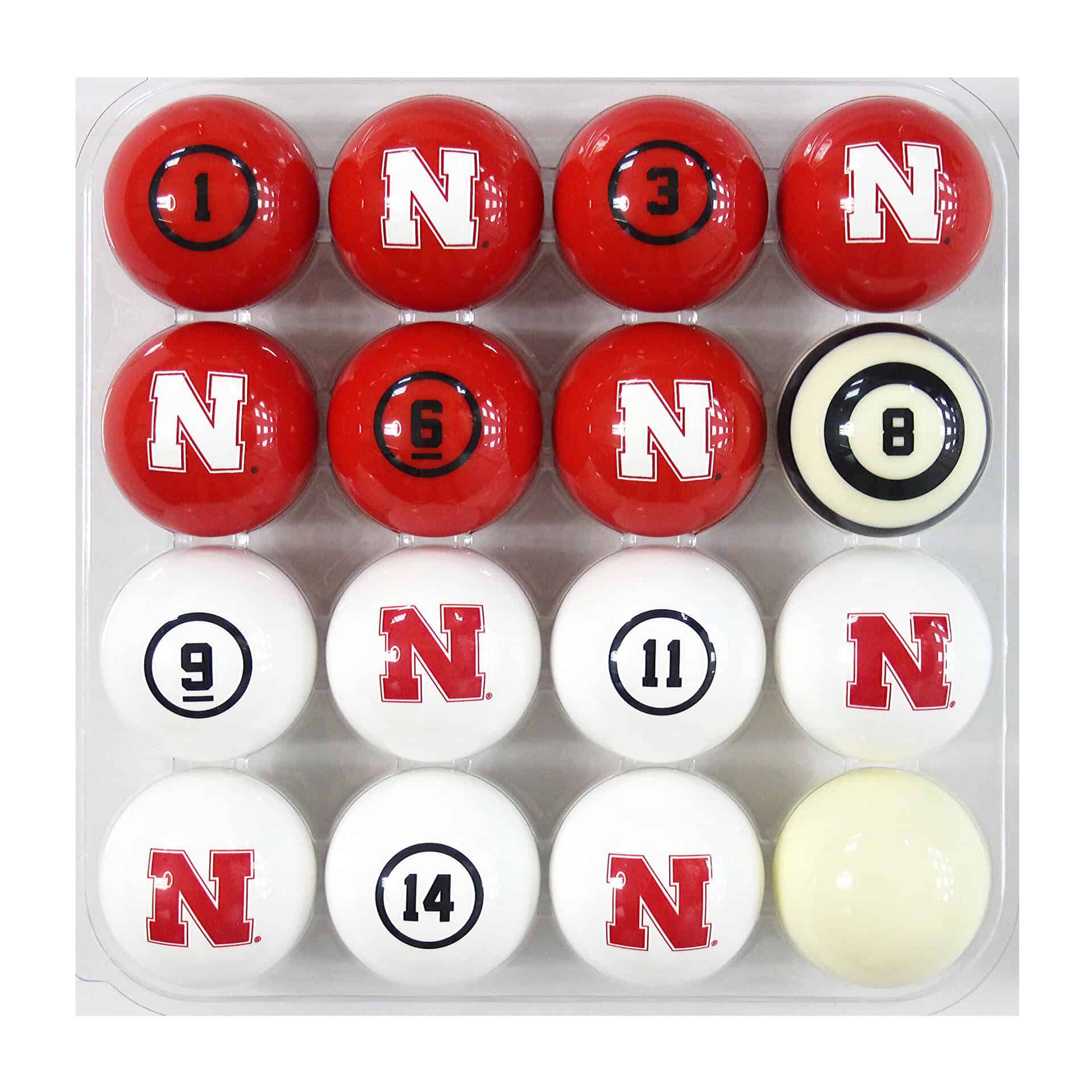University of Nebraska Billiard Balls with Numbers 5 University of Nebraska Billiard Balls with Numbers - Image 5