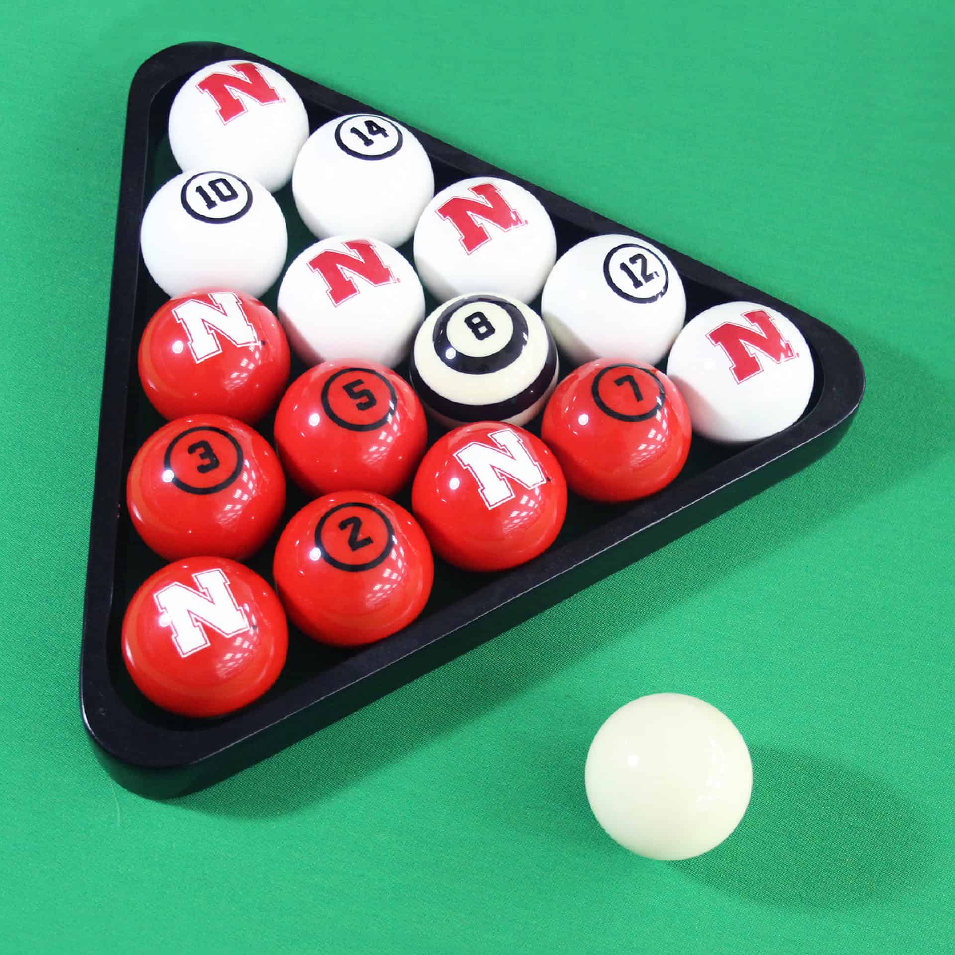 University of Nebraska Billiard Balls with Numbers 6 University of Nebraska Billiard Balls with Numbers - Image 6