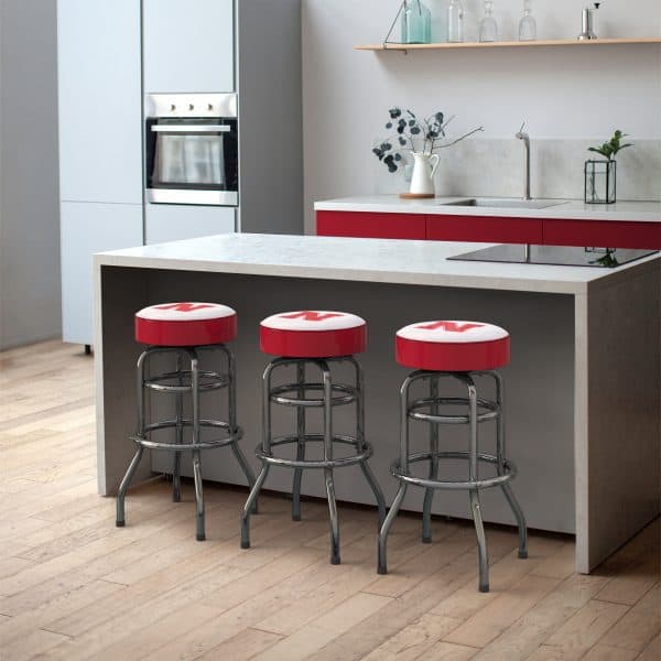 University of Nebraska Chrome Bar Stool 2
