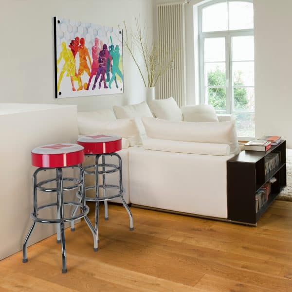 University of Nebraska Chrome Bar Stool 3