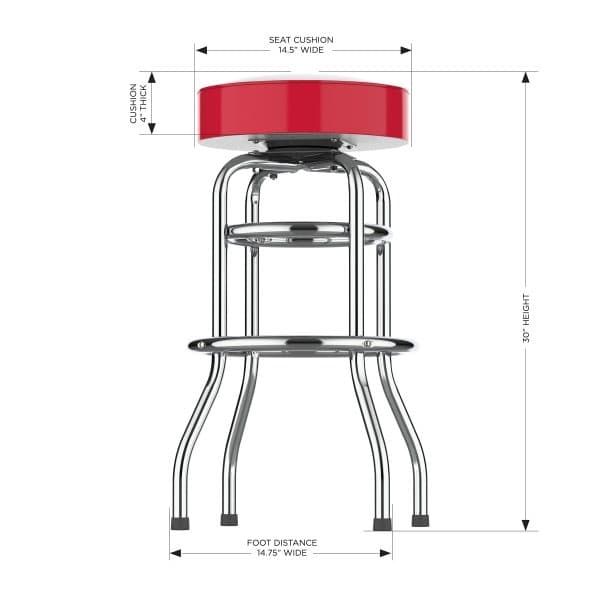 University of Nebraska Chrome Bar Stool 5