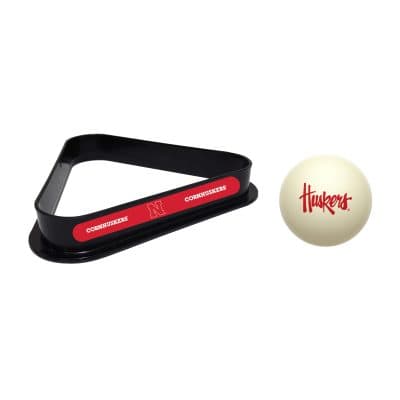 University of Nebraska Cue Ball & Ball Rack