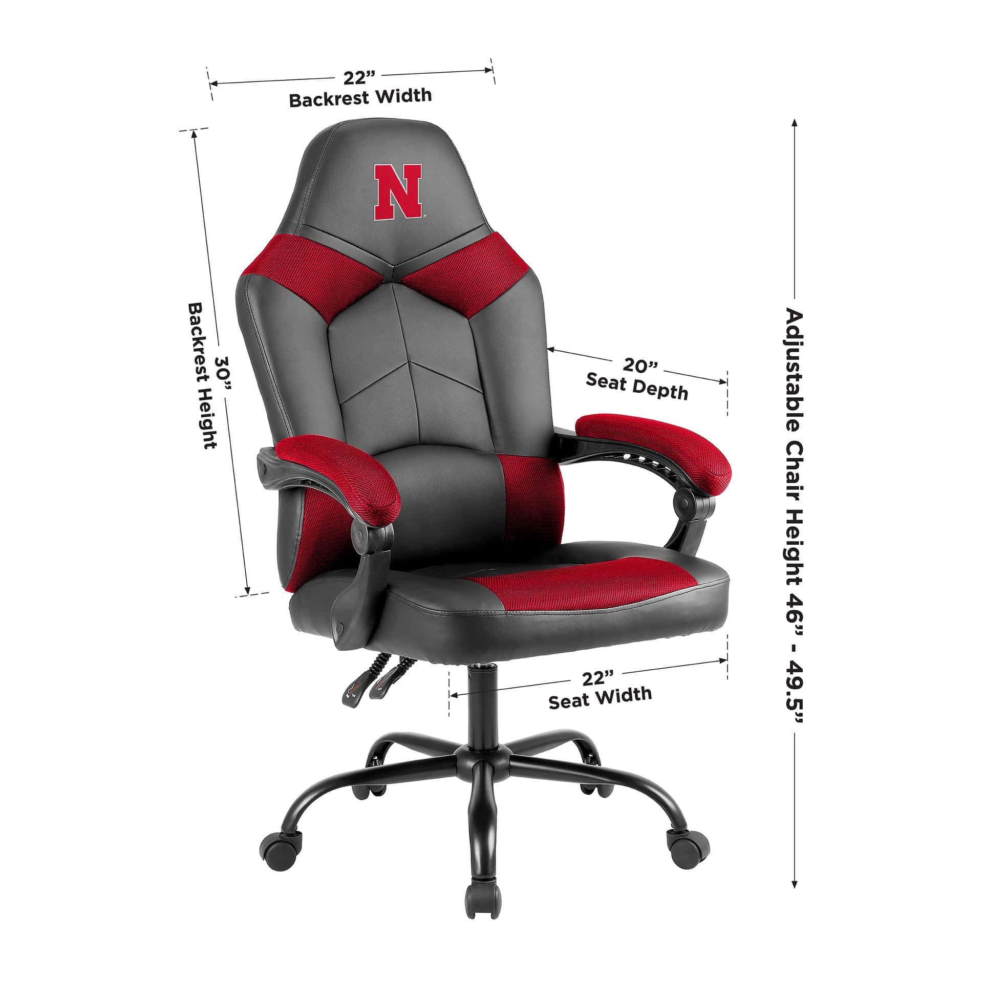 University of Nebraska Oversized Office Chair 1 University of Nebraska Oversized Office Chair
