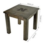 University of Nebraska Reclaimed Side Table