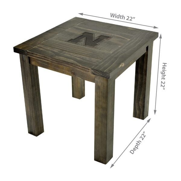 University of Nebraska Reclaimed Side Table