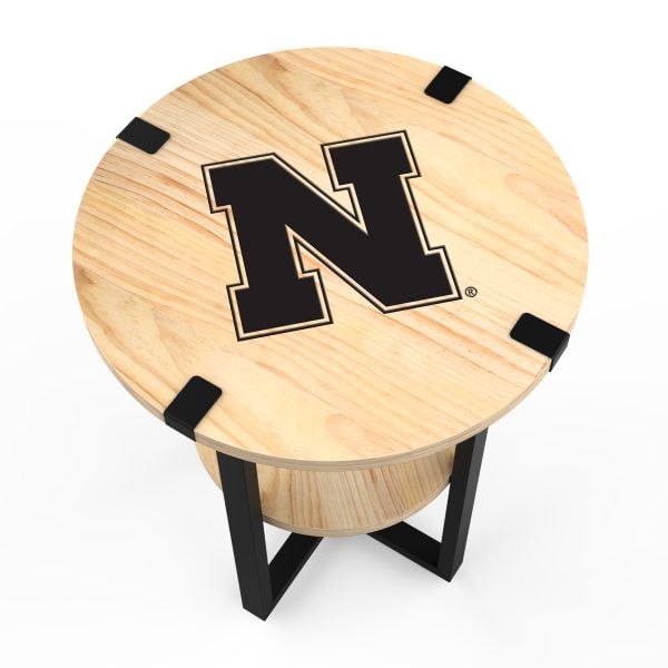 University of Nebraska Side Table with Charger 3