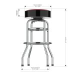 University of South Carolina Chrome Bar Stool 10 University of South Carolina Chrome Bar Stool
