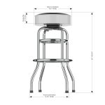 University of Texas Chrome Bar Stool 8 University of Texas Chrome Bar Stool