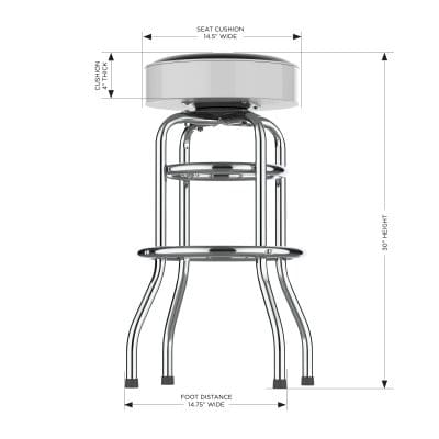 University of Texas Chrome Bar Stool