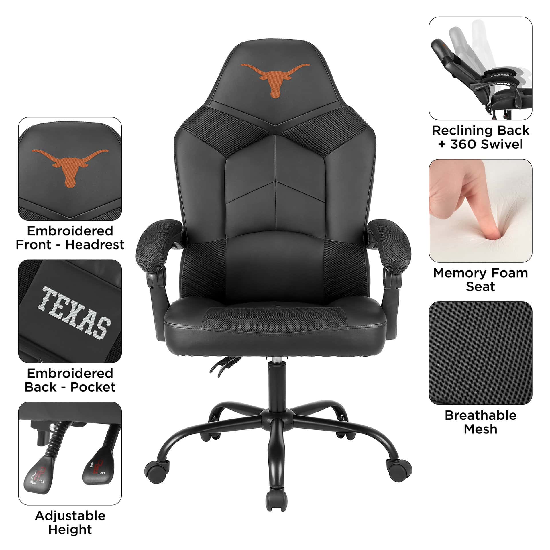 University of Texas Oversized Office Chair 3 University of Texas Oversized Office Chair - Image 3