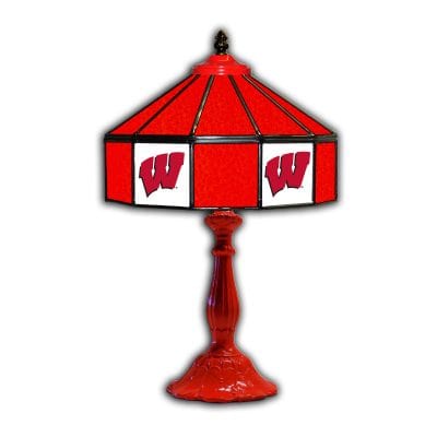 University of Wisconsin 21-inch Glass Table Lamp