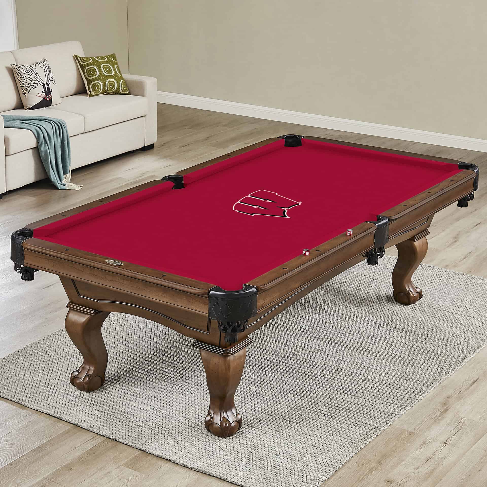 University of Wisconsin 8' Pool Table Cloth 2 University of Wisconsin 8' Pool Table Cloth - Image 2