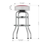 University of Wisconsin Chrome Bar Stool 8 University of Wisconsin Chrome Bar Stool