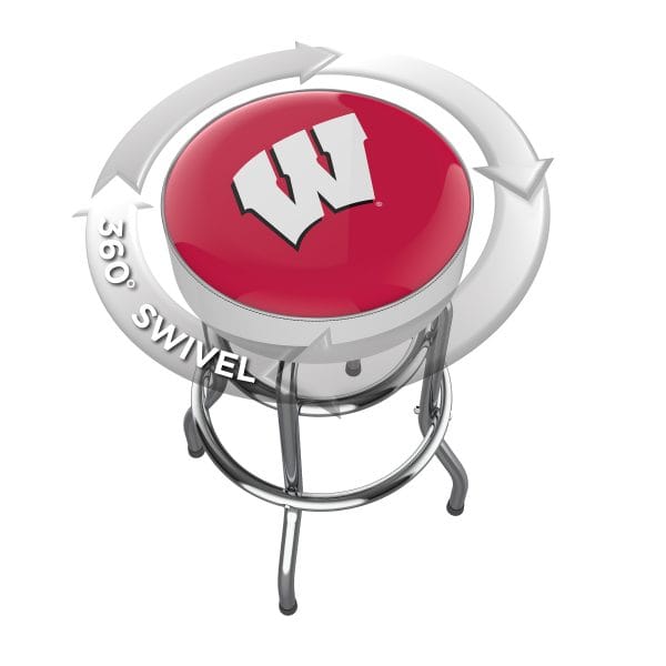University of Wisconsin Chrome Bar Stool 3