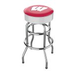 University of Wisconsin Chrome Bar Stool 12 University of Wisconsin Chrome Bar Stool